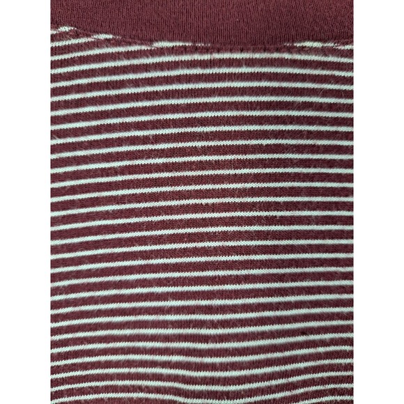 Old Navy Size Large Womens Red White Striped Long Sleeve Cotton‎ Top - Picture 3 of 8